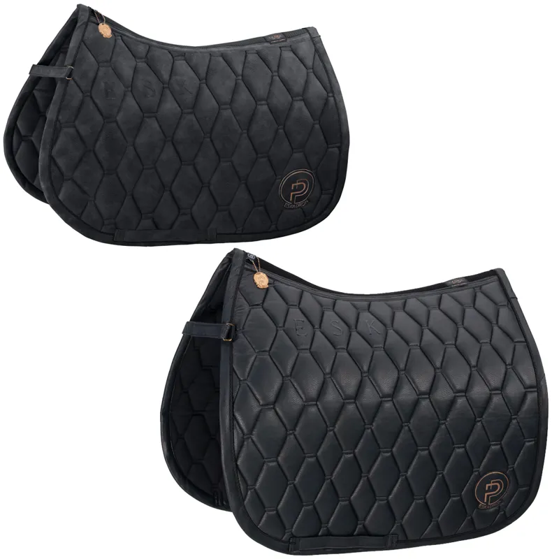 Eskadron Metallic Faux Leather Saddlecloth Platinum SS23 - Black